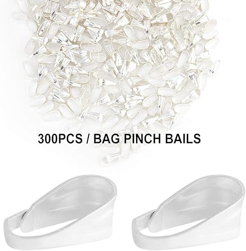 Sustvita 300pcs Banes de fabrication de bijoux, clips de connecteur de pendentif en alliage, pincements de cautionnement pour les pendentifs Snap (Or) - Nail Gallerys