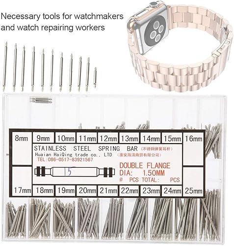 Barres à Ressort de Sangle de Montre en Acier Inoxydable 270pcs, épingles Liaison Bande Montre 8-25 Mm, Outils Réparation Connecteur pour les Horlogers et les Réparateurs - Nail Gallerys