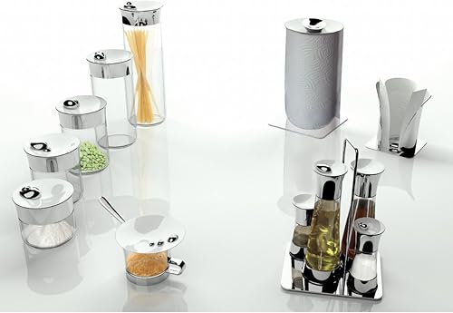 BUGATTI 22-151 Acqua Sucrier Acier INOX/Porcelaine Blanc 13 x 12 x 9 cm - Nail Gallerys