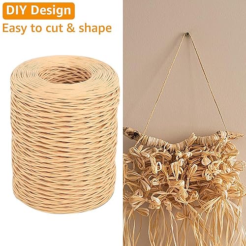 Fil Fer Naturel Cordon en Papier,200m 2mm Fil de Papier,Fil en Papier Naturel,Fil Décoratif,Fils de Déco pour Cadeaux pour Emballage de Bouquet Arts Créatifs DIY Cadeau Décoration - Nail Gallerys