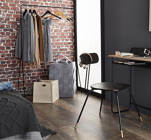 Box and beyond Portant de Rangement vêtements Minimalist - Métal Noir - 150x100x45cm - Nail Gallerys