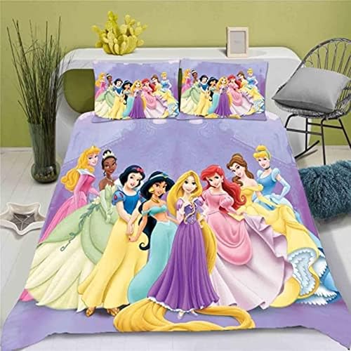 DOTERO Princess Literie avec Taie d'oreiller, Parure De Lit 90x190cm,Microfibre, Mermaid Housse De Couette à Impression Numérique 3D Générale pour Enfants Et Adultes (2,90x190+80x80cm) - Nail Gallerys
