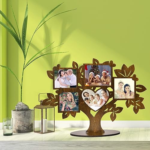 Cadre photo arbre de vie en bois, porte-photo multiple de table, cadres multiples, idées cadeaux pour anniversaire, petit ami, maman, Saint-Valentin, cadeaux pour petite amie, idée de cadre de table - Nail Gallerys