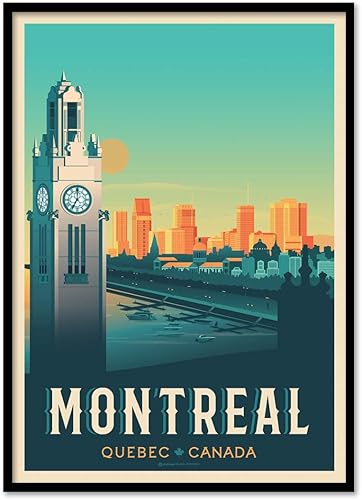 WALL EDITIONS Art-Poster - Montreal - Olahoop Travel Posters - Format : 50 x 70 cm - Nail Gallerys