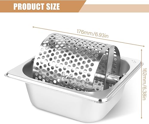 Roulette à beurre, 1000 ml, distributeur de beurre en acier inoxydable, durable, outil de rouleau à beurre, centrifugeuse à beurre, distributeur de beurre pour pain, pain grillé - Nail Gallerys