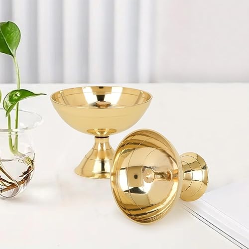 Zap impex Akhand Diya Lot de 4 lampes à huile traditionnelles en laiton - Nail Gallerys
