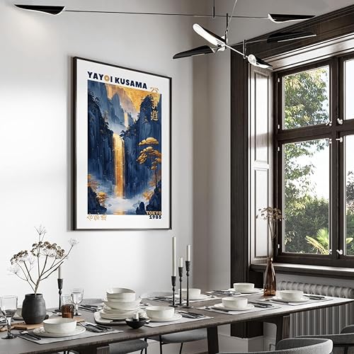 ARTINSPIRIO Golden & Blue Yayoi Kusama Poster (poster uniquement (Museum Mate Paper 250 g/m²), 60х90 см) - Nail Gallerys