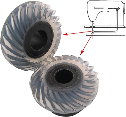 CKPSMS Marque – 1 jeu d'engrenage conique à crochet #314011 + 314012 compatible avec/remplacement pour Singer Brand 9500, 9600, 9900, 9910, 9920, 9940 - Nail Gallerys