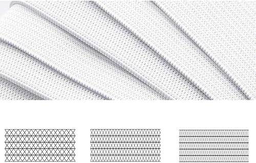 200 Metres Bande élastique fine, corde élastique plate, coudre des lacets élastique, élastiques pour coudre et faire des travaux manuels, Blanche, (200 Metre, 6mm) - Nail Gallerys