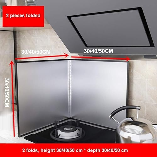 Kays Plaque Anti-Projections de Cuisson Pliable Splatter Garde d'huile en Acier Inoxydable Splash Screen Cover Cuisine Cuisson Plaque Baffle Facile à Nettoyer ustensiles de Cuisine Outil de Cuisson - Nail Gallerys