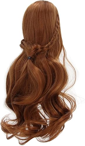 Perruque de Cheveux de poupée, Perruque de poupée BJD en Tissu de Coupe Bricolage pour Tour de tête de 21 à 24 cm Brun Clair - Nail Gallerys