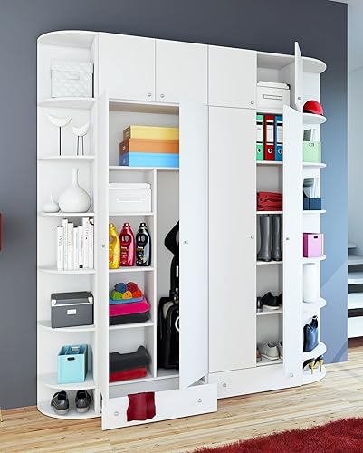 VCM Armoire à balais Aspirateur Armoire de Nettoyage Armoire Multi-usages Armoire de ménage Vandol Armoire à balais Aspirateur Armoire de Nettoyage Armoire Multi-usages Armoire de ménage Vandol Hêtre - Nail Gallerys