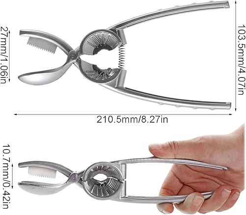 Casse-noisettes, casse-noix pour noix, ouvre-noix, ouvre-noix, en acier inoxydable, multifonction en métal, convient pour les noix, les châtaignes, les noisettes et autres noix - Nail Gallerys