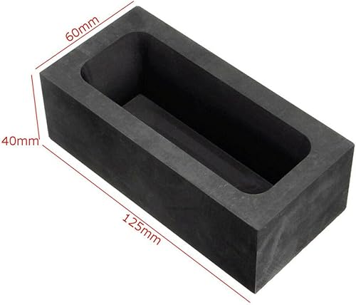 1 moule en métal non ferreux en graphite - Moule en zinc et graphite - Moule en fonte - Moule en fonte - Or - d' - Moule de raffinage en graphite - Finition de ferraille noire - Nail Gallerys