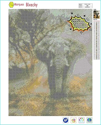 Blxecky DIY 5D Diamant Peinture Point De Croix Broderie Diamond Painting Kits Salon Chambre Décoration Autocollant Mural，Elephant(30X40CM/12X16 Pouces) - Nail Gallerys