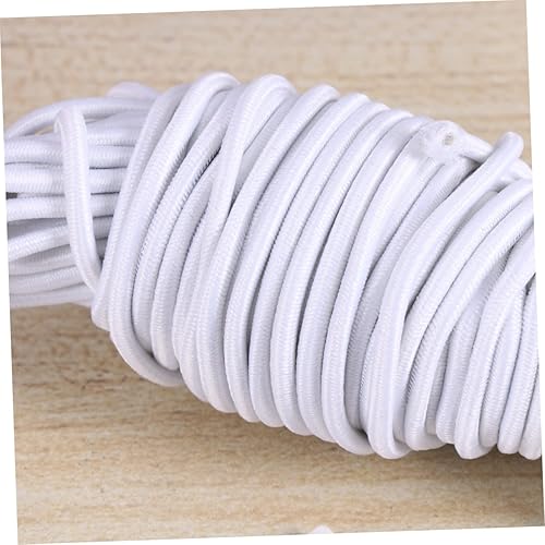 Homoyoyo Cordon Élastique Rond de 10 M Corde Extensible Blanche de 3 Mm Bande Élastique Robuste Multi-usages pour Magasin Maison à Vêtements - Nail Gallerys