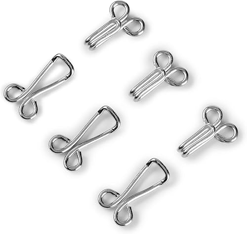 Prym - Prym Silver Steel No.9 Crochets et yeux pour les vestes - 1 unité - Nail Gallerys