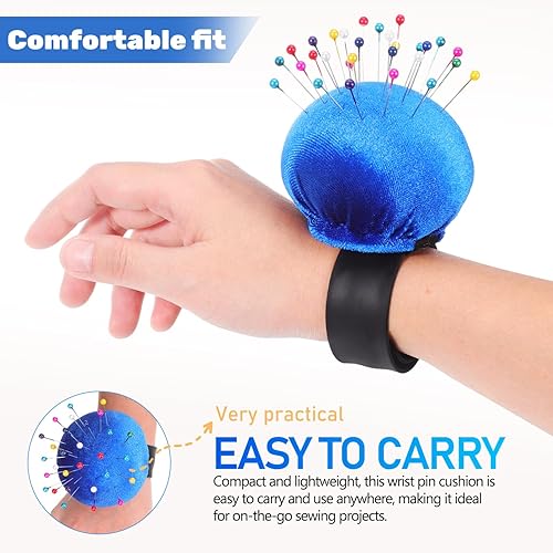 SEWACC Bracelet Coussin À Épingles Mignon Réglable Portable Matériau Souple Support pour Travaux Daiguille Couture Broderie Quilting Accessoire Portable - Nail Gallerys