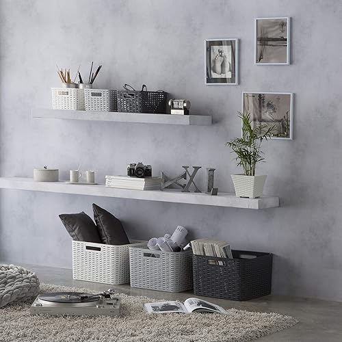 Panier en Plastique Solide. 22 x 33 x 16 Wengé - Nail Gallerys