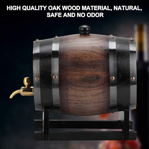Baril de vieillissement en chêne de 3 L, tonneau de vin vieilli en chêne de première qualité avec robinet, vieillissez votre propre whisky, bière, vin, bourbon, tequila, rhum, soucoupe chaude - Nail Gallerys