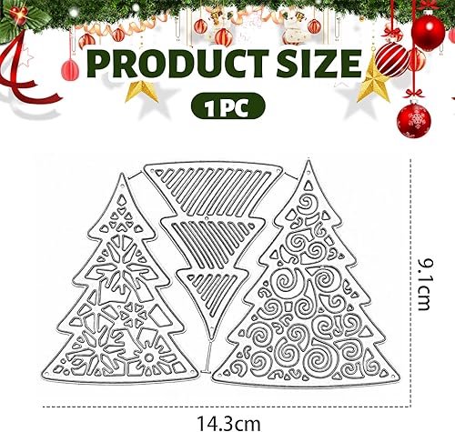 Nayyana Matrices de découpe en métal pour sapin de Noël - Pour bricolage, scrapbooking, décoration photo, gaufrage - Pour scrapbooking - Nail Gallerys