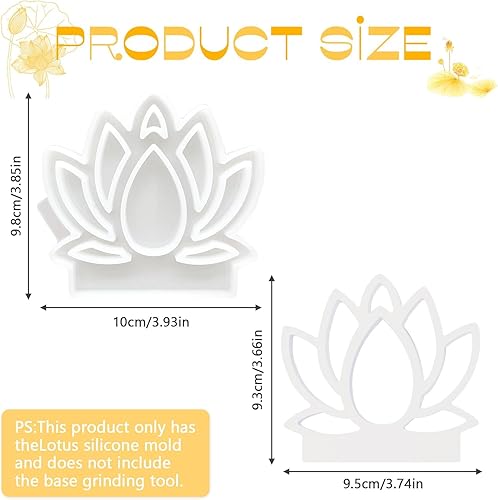 MMDOCO Lotus Bougeoir en Résine époxy, Forme de Lotus Chandelier Silicone, Moules en silicone, Bougeoir en Silicone, pour Bougeoir, Boîte à Bijoux, Photophore, Décoration de Table - Nail Gallerys