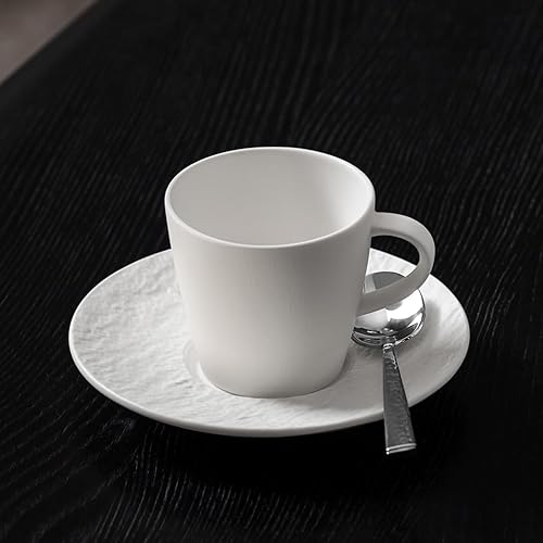 Villeroy & Boch - Manufacture Rock blanc Tasse à moka/expresso, tasse blanche pour moka et expresso en porcelaine premium, résiste au lave-vaisselle - Nail Gallerys
