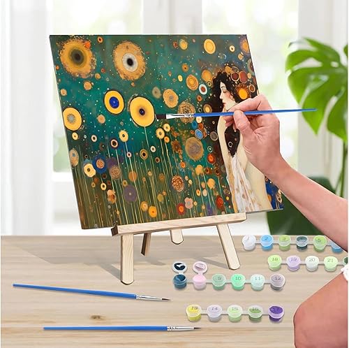Peinture Numero Adulte Klimt, DIY Peinture par Numéros pour Enfant Débutants, avec Pinceaux Peinture de Dessin de Pigment Acrylique, pour la Décoration Intérieure Maison, 40x50cm Sans Cadre M-216 - Nail Gallerys