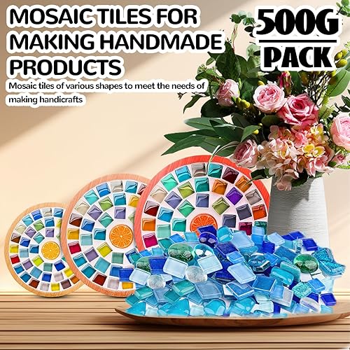 1.1 lbs Pierres de mosaïque pour l’artisanat,Pierres moldues pour le bricolage créatif,Mini pierres de décoration en vitrail pour l’extérieur,RedOrange - Nail Gallerys