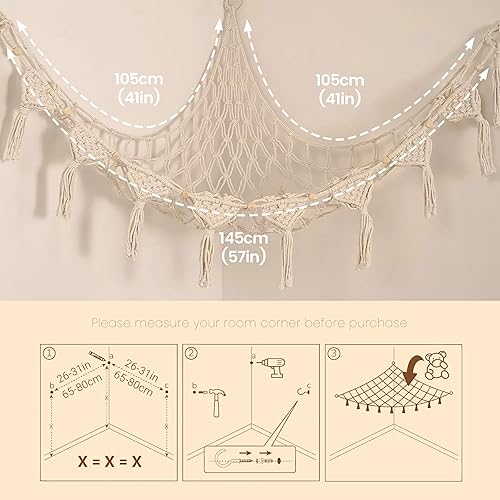 FZSECRIU rangement peluche，range peluche，rangement peluche chambre enfant，range doudou，filet peluche à suspendre，filet peluche，rangement doudou，filet pour peluche - Nail Gallerys