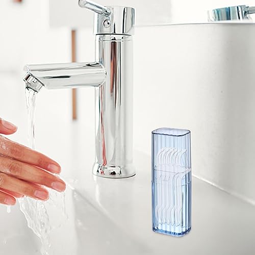Qtip Support avec couvercle – Boîte de rangement pour cotons-tiges, pot en acrylique transparent | Boîte de rangement portable pour cotons-tiges, étui de voyage pour fil dentaire, -fil - Nail Gallerys