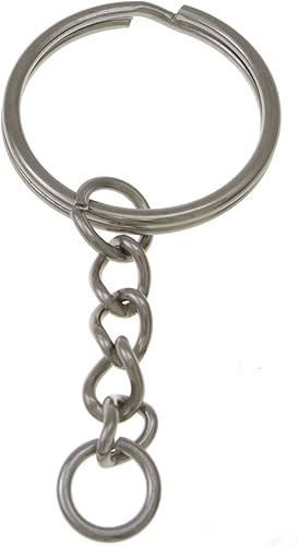LIHAO Anneaux de Porte-clé en Acier INOX pour Bricolage, Loisirs Créatifs by (Paquet de 25 pièces, 25mm) - Nail Gallerys