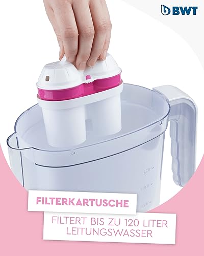 BWT Filtre à eau Vida White 2,6 L | Filtre avec 1 cartouche filtrante en magnésium | Filtre à eau potable | Filtres à chaux, chlore, plomb et cuivre - Nail Gallerys