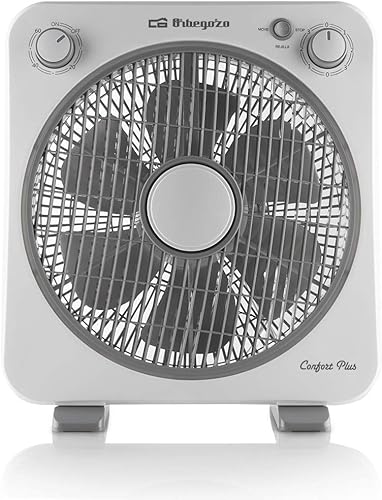 Orbegozo BF 0138 Ventilateur sur pied de 6 pales, grille de sécurité pivotante bidirectionnelle, 3 vitesses de ventilation, diffuseur rotatif, minuterie de 60 minutes, 40 W de puissance, applicable - Nail Gallerys