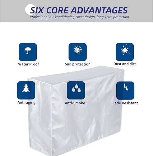 Housse de Climatiseur, Couvercle du Climatiseur Extérieur Anti-poussière Anti-neige Couvercle Étanche pour Climatiseur Extérieur.(#2 2P 80 x 26 x 57cm) - Nail Gallerys