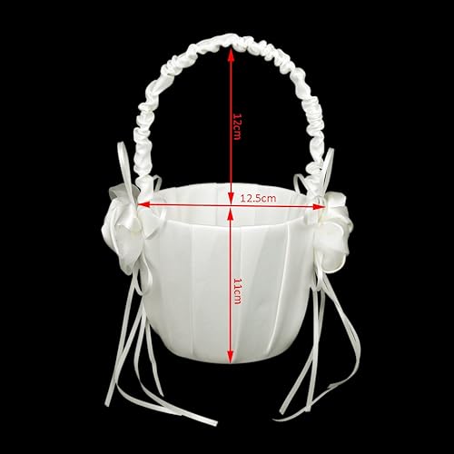 Cutefly Fleurs Fille Panier Satin Ivoire Beau Bourgeon Mariage Beige, One - Nail Gallerys