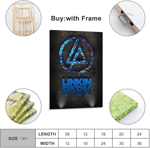 VZRSQZK Linkin Park Poster décoratif sur toile de qualité supérieure - Décoration murale moderne pour chambre à coucher - 30 x 45 cm - Nail Gallerys