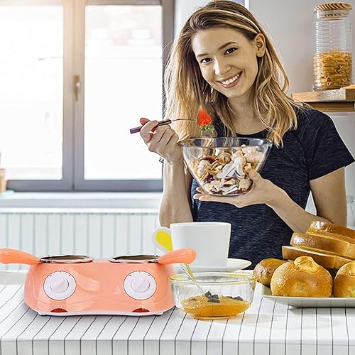 Pot De Fusion De Bonbons, Pot De Fusion De Chocolat Machine De Fusion De Fondue Au Chocolat électrique Avec Outil De Cuisine à Double Pot(EU-rose) - Nail Gallerys