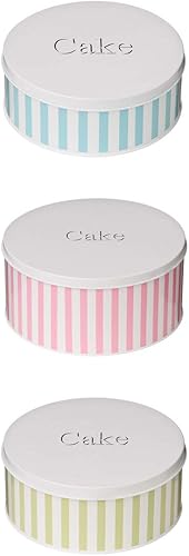 Premier Housewares 0508518 Boîte à Gâteau Galvanisé avec des Rayure Vert Bonbon - Nail Gallerys