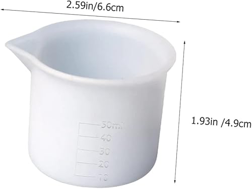 BESTYASH Lot De 6 Mini-Gobelets Doseurs En Silicone Pour Peinture En Époxy Pour En Gel De Silice Blanc - Nail Gallerys