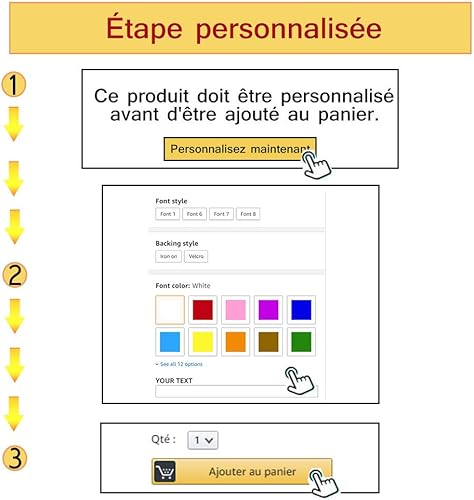 Patch personnalisé de veste de motard, patch personnalisé de nom de bascule de texte pour le club, moto, vêtements de vestes de sacs (White on Black with White Border) - Nail Gallerys