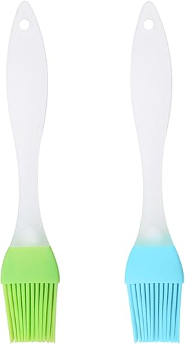 Lot de 2 pinceaux à pâtisserie en silicone, brosse à pâtisserie en silicone, petit pinceau à pâtisserie, pinceau en silicone pour barbecue, pâtisserie, mélange de pâtisseries - Nail Gallerys