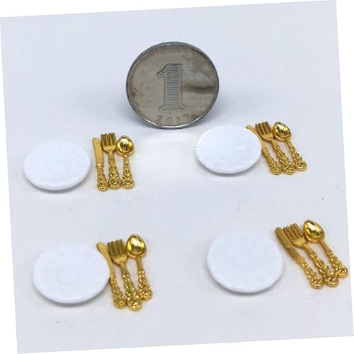 Hemobllo 16 Ensembles De Vaisselle Miniature Artisanat Mini Assiettes Accessoires pour La Maison Accessoires pour Maison De Poupée Couverts Meubles De Maison De Poupée Ustensiles De - Nail Gallerys