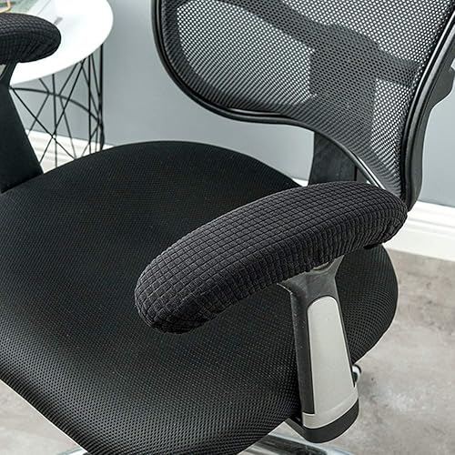 Faderr 1 paire de coussins d'accoudoir de chaise de bureau et de gaming en mousse à mémoire de forme pour soulager les poignets et les coudes (Noir) - Nail Gallerys