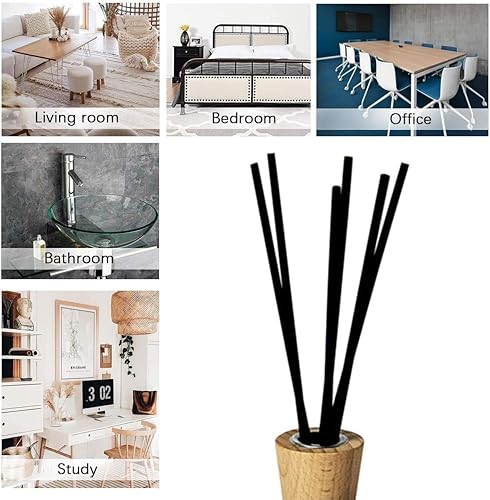 Batonnets Diffuseur Parfum,100 PCS Bâtons Diffuseur de Reed en Fibre Noire Naturel de Diffuseur Parfum D'huile Essentielle de Pièce pour Arôme Frais et Parfumé dans Chambre Spa de Hôtel Ufficio CASA - Nail Gallerys