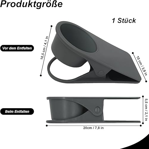 Porte-Gobelet Créatif de Bureau, Porte-Gobelet à Clip, Porte-Boisson de Table, Porte-Gobelet Boisson Bouteille, Clip de Côté Bureau, Grande Pince, pour la Maison ou Le Bureau, Blanc - Nail Gallerys