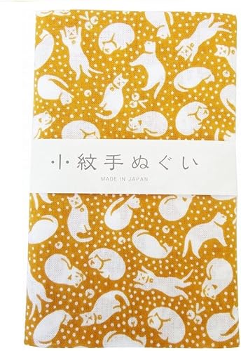 Miyamoto Komon Tenugui Lot de 3 Serviettes de Bain Motif Chat Bell The Cat Baleines Trèfle - Nail Gallerys