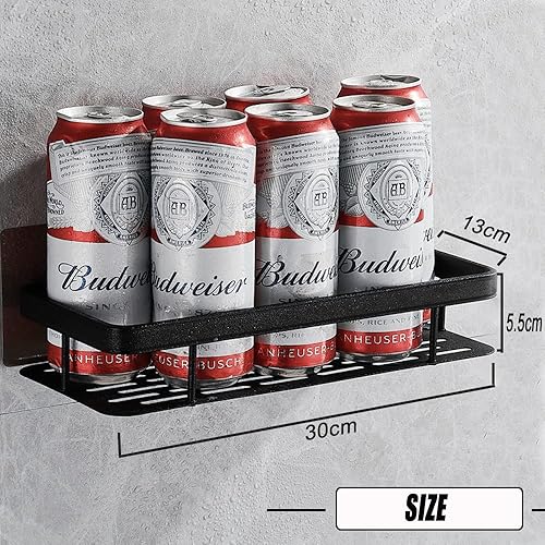 PIGPIGFLY Etagere Douche,Rangement Douche sans Percage,Panier Salle de Bain en Aluminium,Rangement Douche Noire,Porte Shampoing Douche,Etagere sans Percer (1pcs) - Nail Gallerys