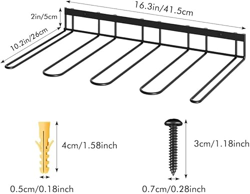 Support mural pour 2 bottes pour 4 paires, porte-bottes de garage, rangement de bottes, support de rangement mural pour entrée, garage, vestiaire, extérieur et intérieur (noir) - Nail Gallerys