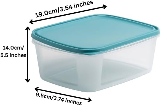 Checkmart Lot de 9 boîtes de rangement empilables et hermétiques pour réfrigérateur/congélateur avec couvercle,Boîtes à déjeuner empilables, 4x1L, 3x2 L, 2x3 L - Nail Gallerys